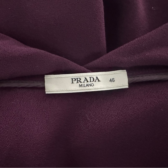 Prada Label Deep Purple Short Sleeve Dress Size 46 - Picture 12 of 16